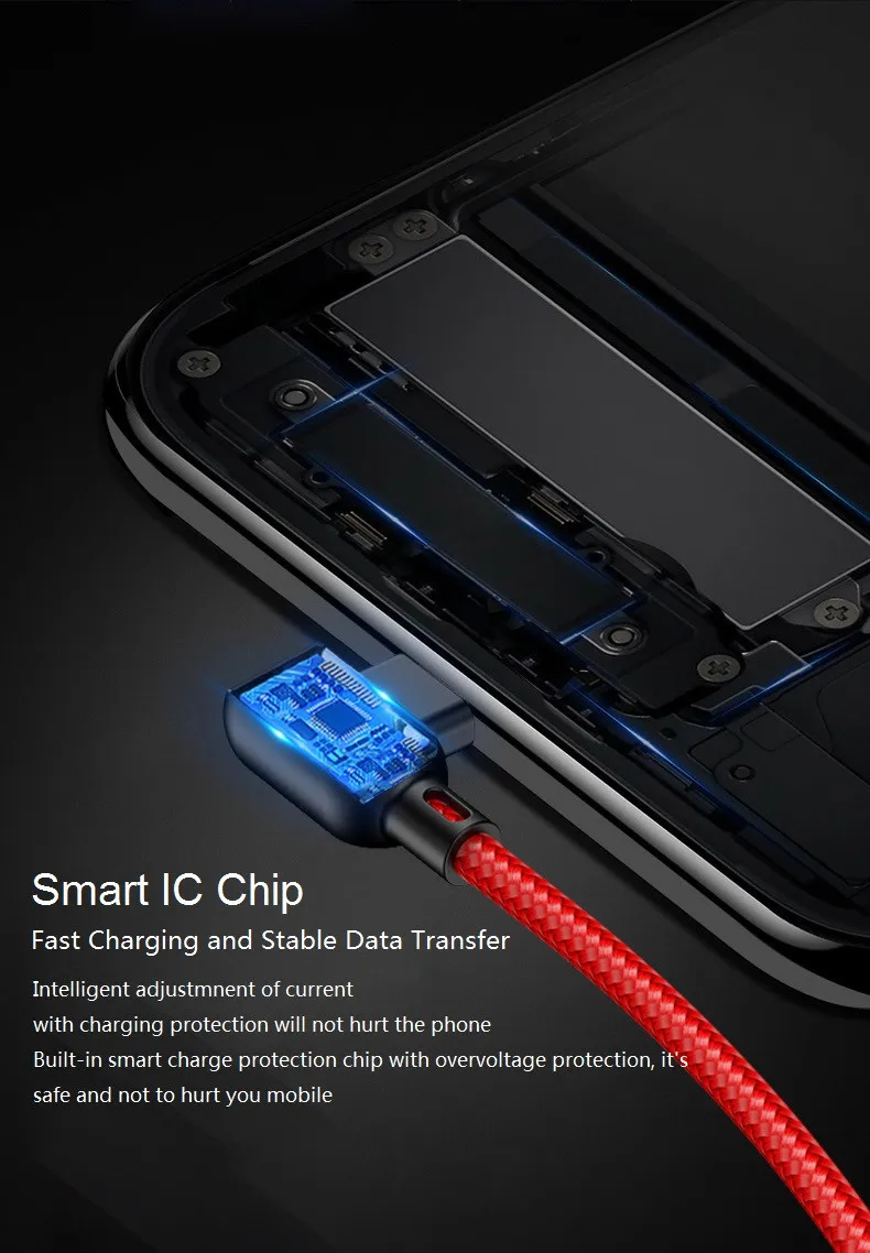 NOHON 90 градусов USB кабель для iPhone XS Max XR X 8 Micro usb type C USBC телефонный кабель для samsung huawei быстрое зарядное устройство USB C кабель