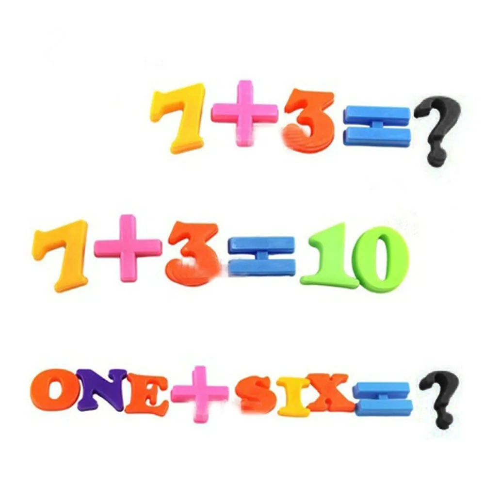 Подарочный набор магнитов для обучения из 26 цветных магнитных букв и цифр на