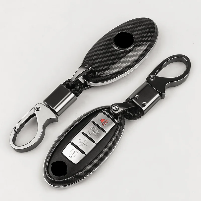 

Carbon Fiber Car Remote Key Full Cover Case For Nissan Qashqai Juke J10 J11 X-Trail T32 T31 KicksTiida Pathfinder Car Key Case