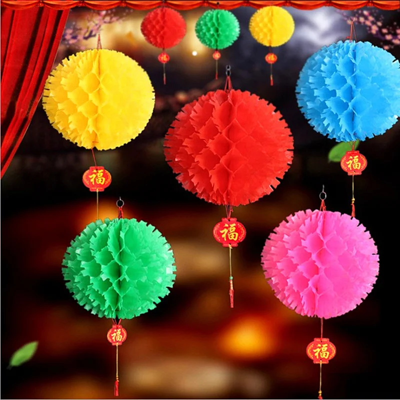 

10 Pcs Set Spring Festival Waterproof Lantern Festival Decoration Red Lantern Mall Home 2022 New Year Christmas Decoration