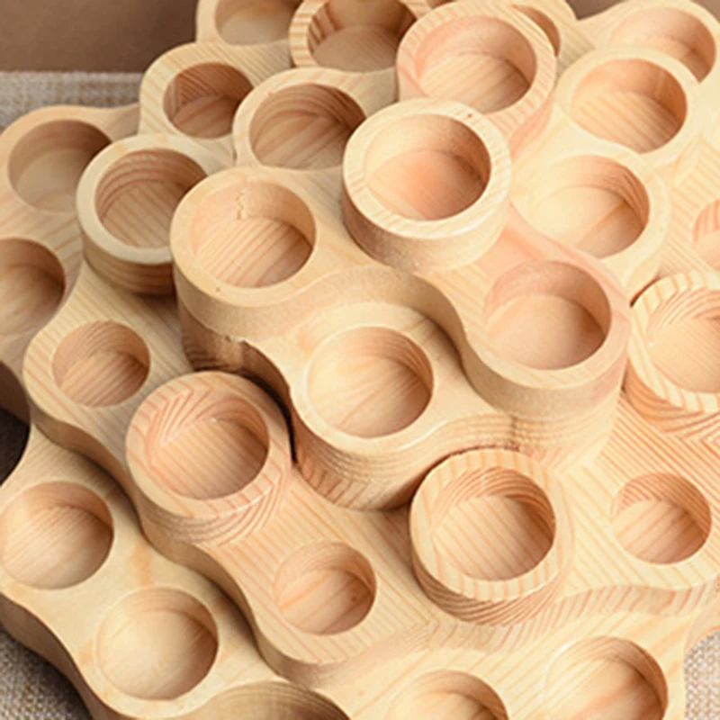 

Essential Oil Packaging Wooden Box Honeycomb Essential Oil Display Wooden Box Essential Oil Bottle Storage Wooden Box-ABUX
