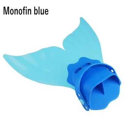 monofin blue Детские купальники бикини с русалочкой для девочек, 3 предмета, купальник для малышей, купальник для косплея на Хэллоуин - Цвет: monofin blue