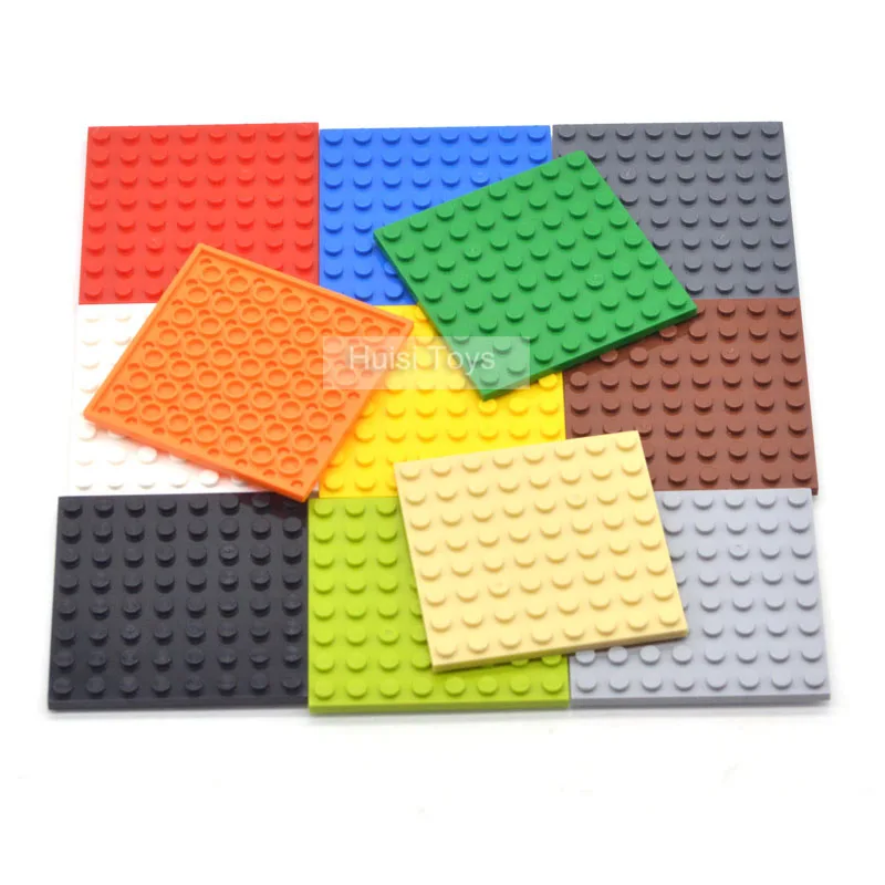 

Building Toys Parts 41539 Moc Blocks Pieces 8x8 Points 8*8 Plastic Figures Toys Base Plate Compatible with Legoe City 10pcs/lot
