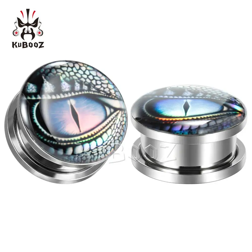 Kubooz, новинка, красочные серьги для пирсинга глаз, тоннели, серьги для ушей, нержавеющая сталь, ювелирные изделия для тела, для мужчин, для мужчин, модный подарок, от 6 до 30 мм
