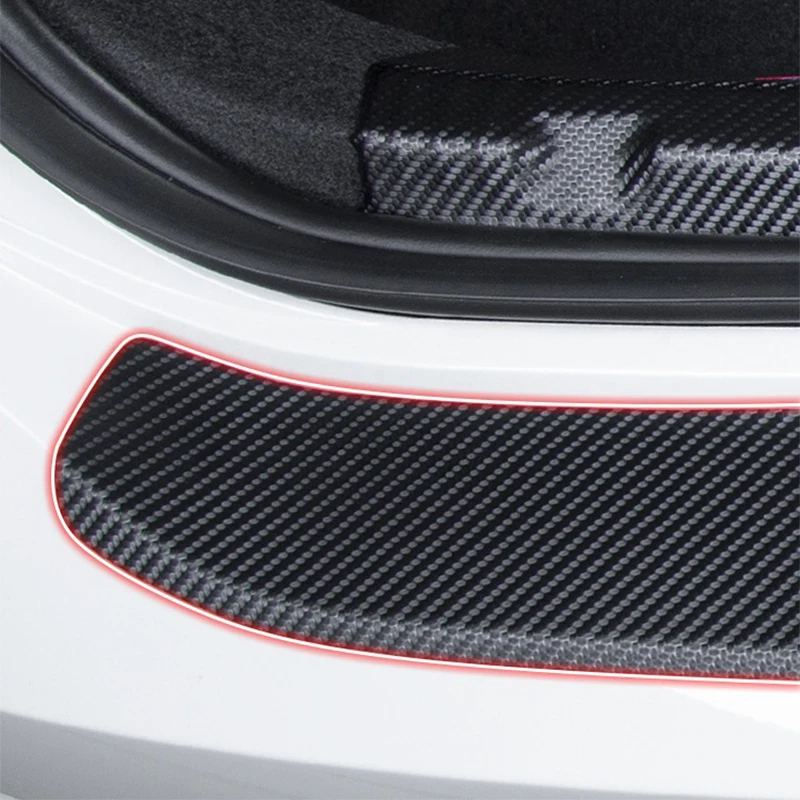

Carbon Fiber Car Rear Bumper Trunk Guard Plate Film Protected Leather Stickers For Toyota RAV4 Hybrid Sport 2013 2006 2018 2011