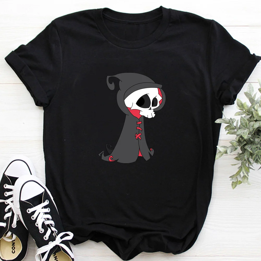 

Топ со скелетом, футболка свободного кроя, топы, блузка с коротким рукавом 20355