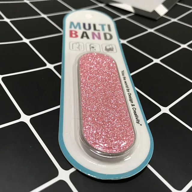 Pink Glitter Универсальный держатель-кольцо на палец, блестящее кольцо для мобильного телефона, Многополосная смарт-наклейка на заднюю панель для iphone, samsung, HUAWEI - Цвет: Pink Glitter