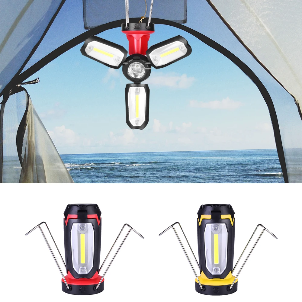 USB Перезаряжаемый светодиодный светильник-вспышка для кемпинга фонарь