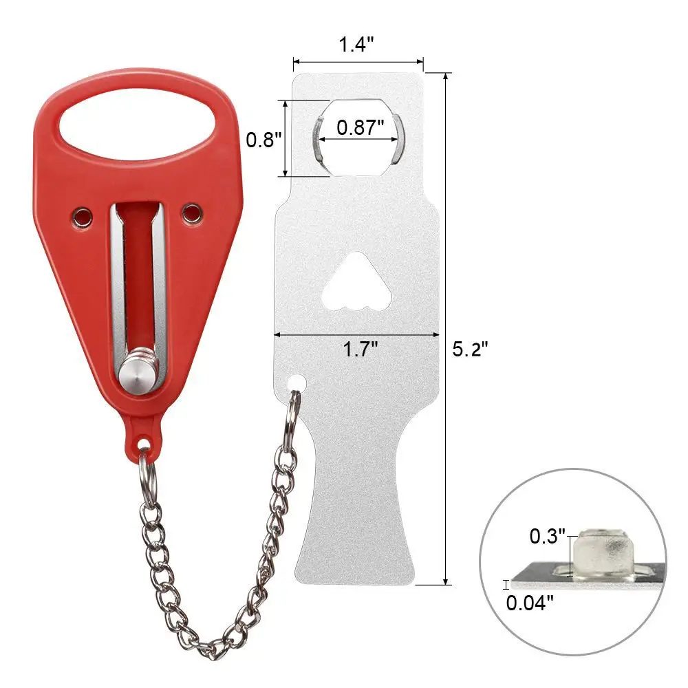 Портативный дверной замок и для путешествий дополнительный защитный твердый