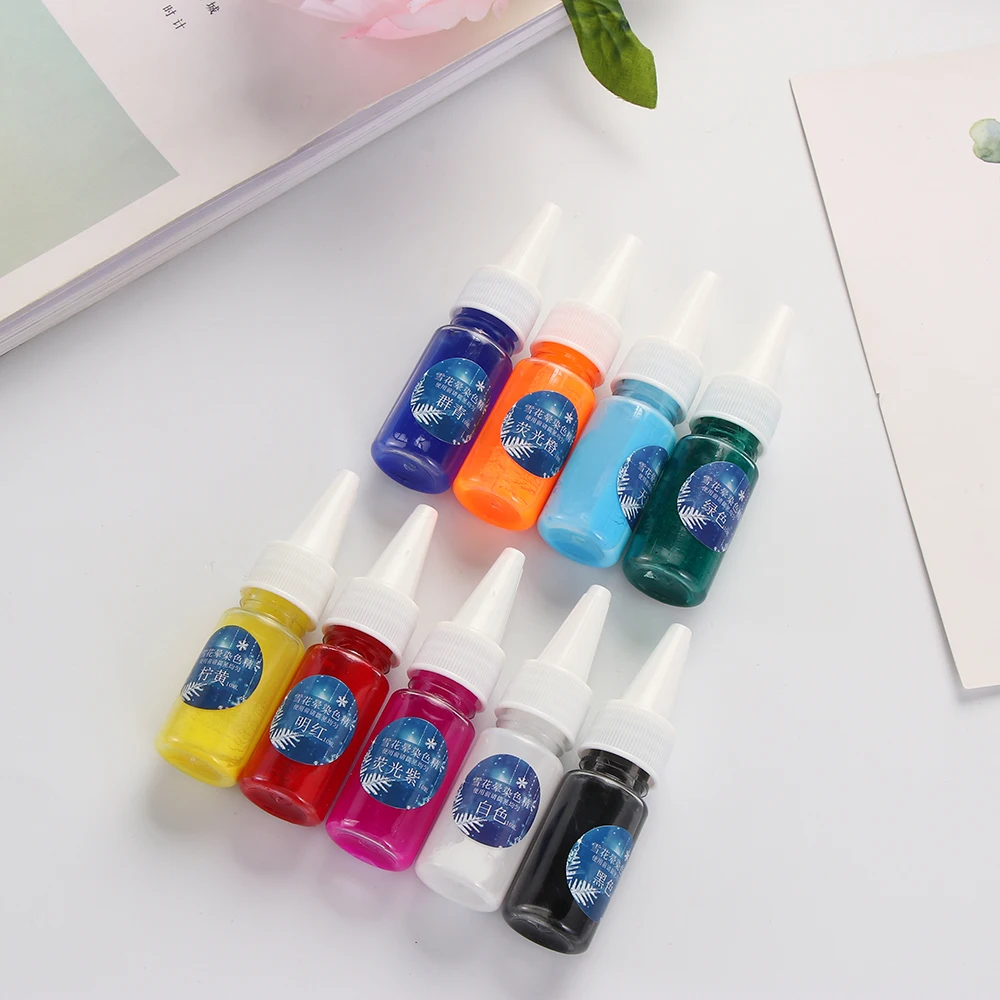 1 шт. 10 мл высокая концентрация Снежинка из смолы пигмент УФ эпоксидный