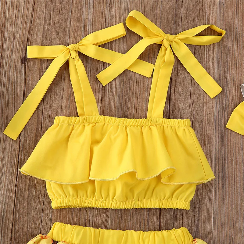 3 шт. однотонный пуловер с открытыми плечами и принтом подсолнухов|Комплекты