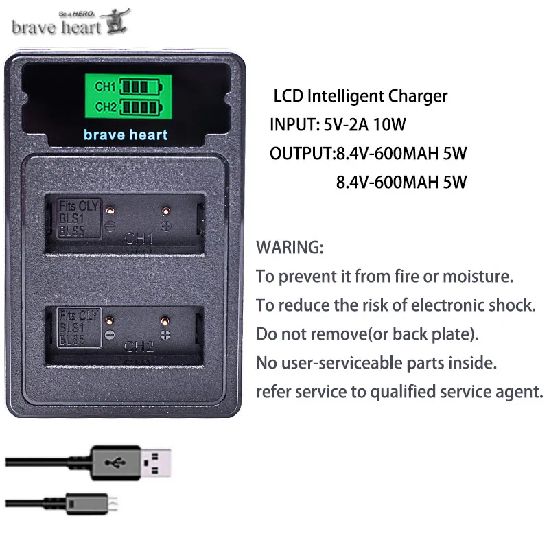 TYPE C двойной Зарядное устройство + bls 50 BLS 5 BLS5 Bls50 Батарея для цифровой камеры Olympus OM
