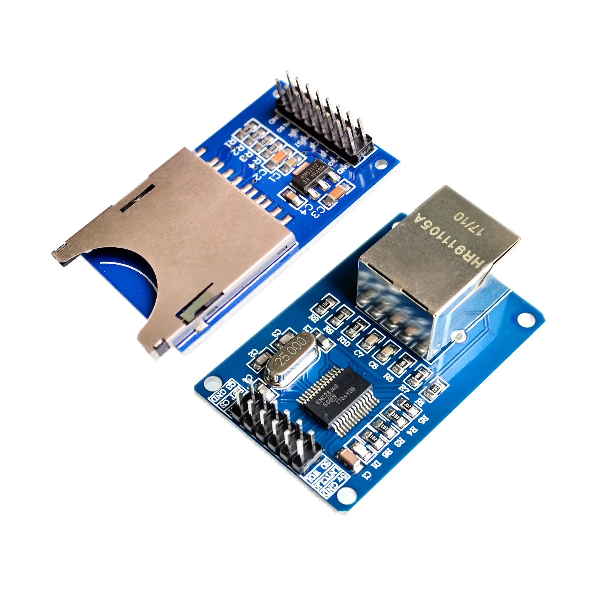 Сетевой модуль ENC28J60 Ethernet LAN схема 51 AVR LPC + SD карты слот для картридера ARM MCU |