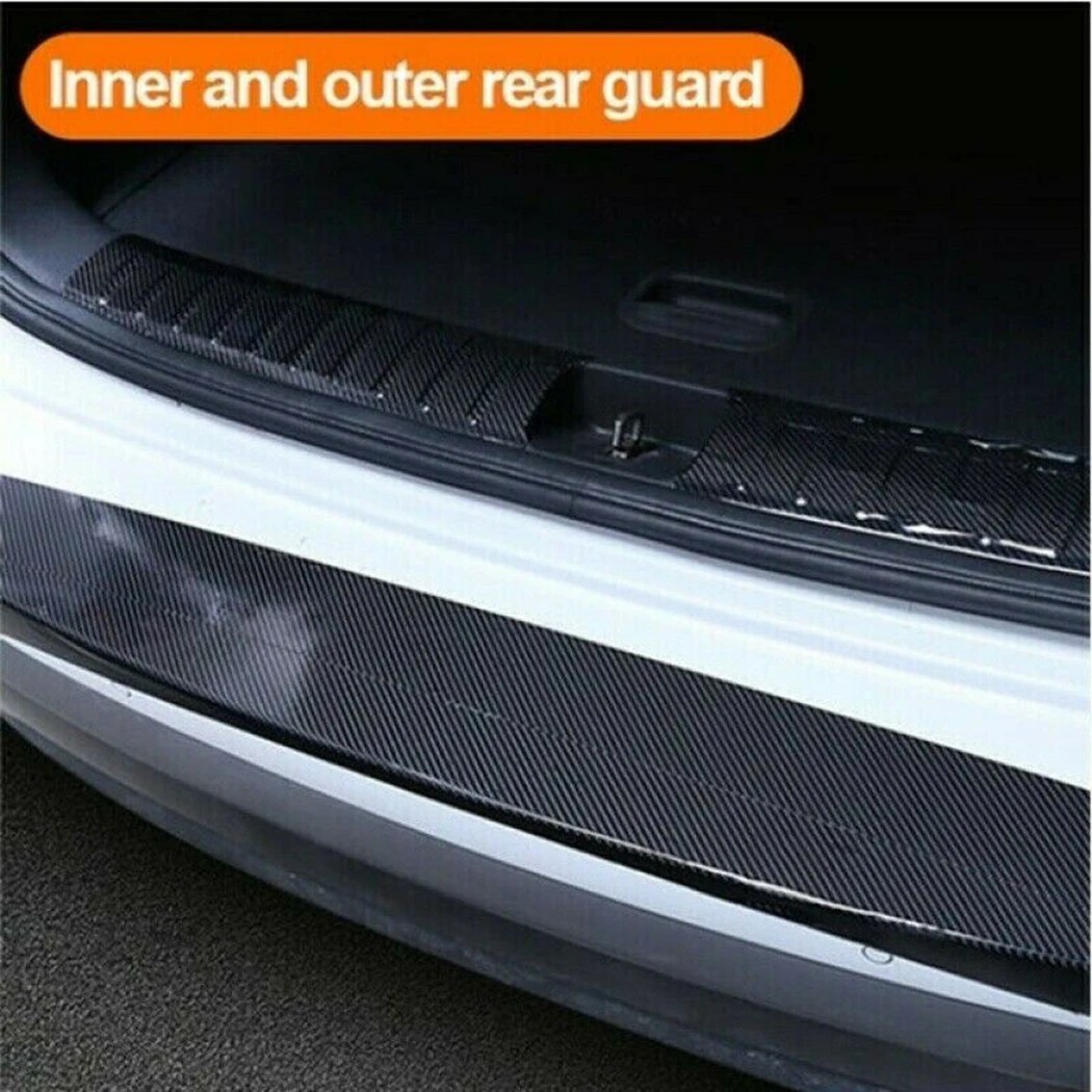 

10cm*5m Car Sticker Black Body Carbon Fiber Door Protector Scuff Strip New