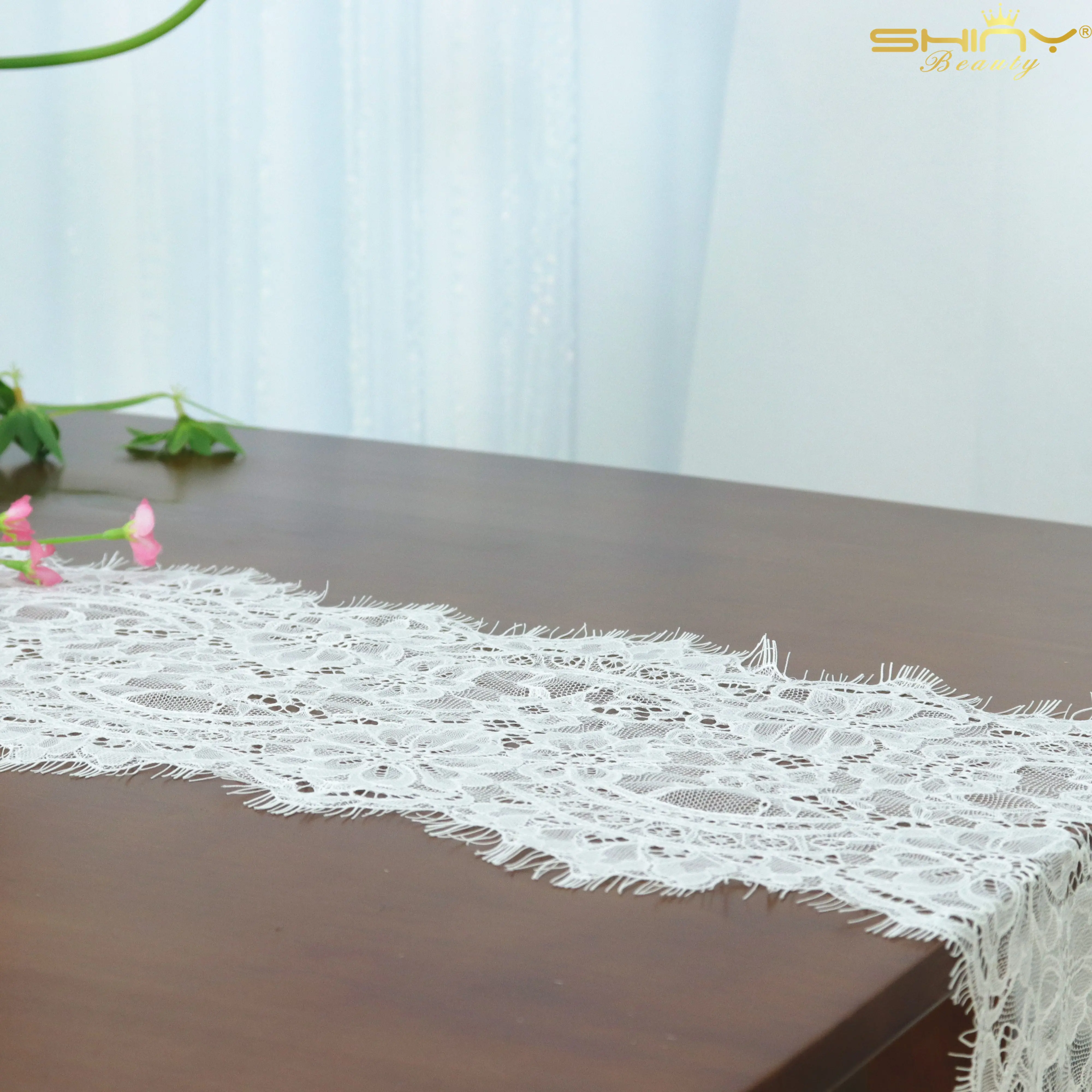 Белая прозрачная ткань кружевной настольный бегун 5 упаковок домашний