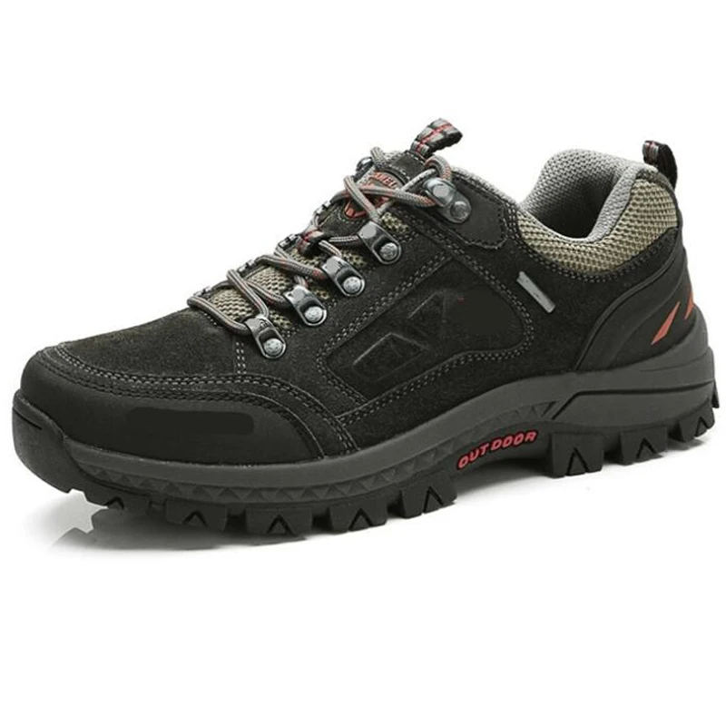 2019 популярные мужские удобные нескользящие походные кроссовки из воловьей кожи