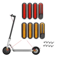 4 pcs decorative plastic shells and reflect light tags paster decals reflector bars for xiaomi m365 1s pro pro2 and lite scooter
