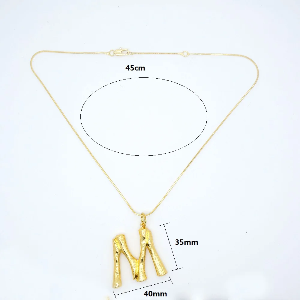 Трендовое бамбуковое ожерелье с буквенным принтом золотой змеей для женщин