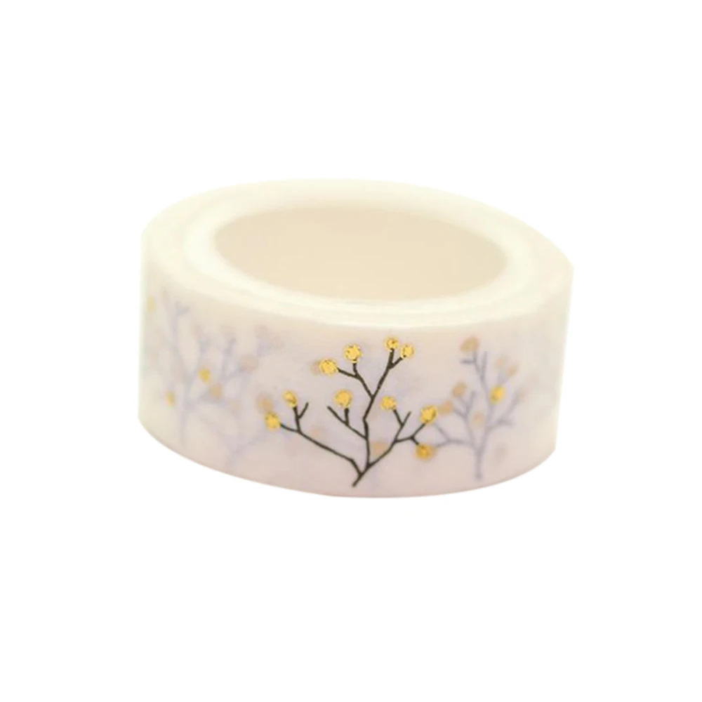 15 мм * 5 м Золотая фольга/серебряная фольга печатные узоры васи клейкая лента