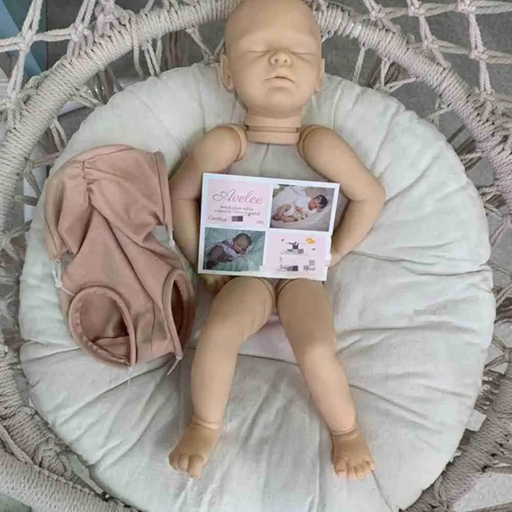 

20 Inch 50cm Unpainted And Unassembled Rebirth Dolls Certificate Kit Gifts Sleeping Dolls Reborn With Set Baby Infant DIY B D2D2