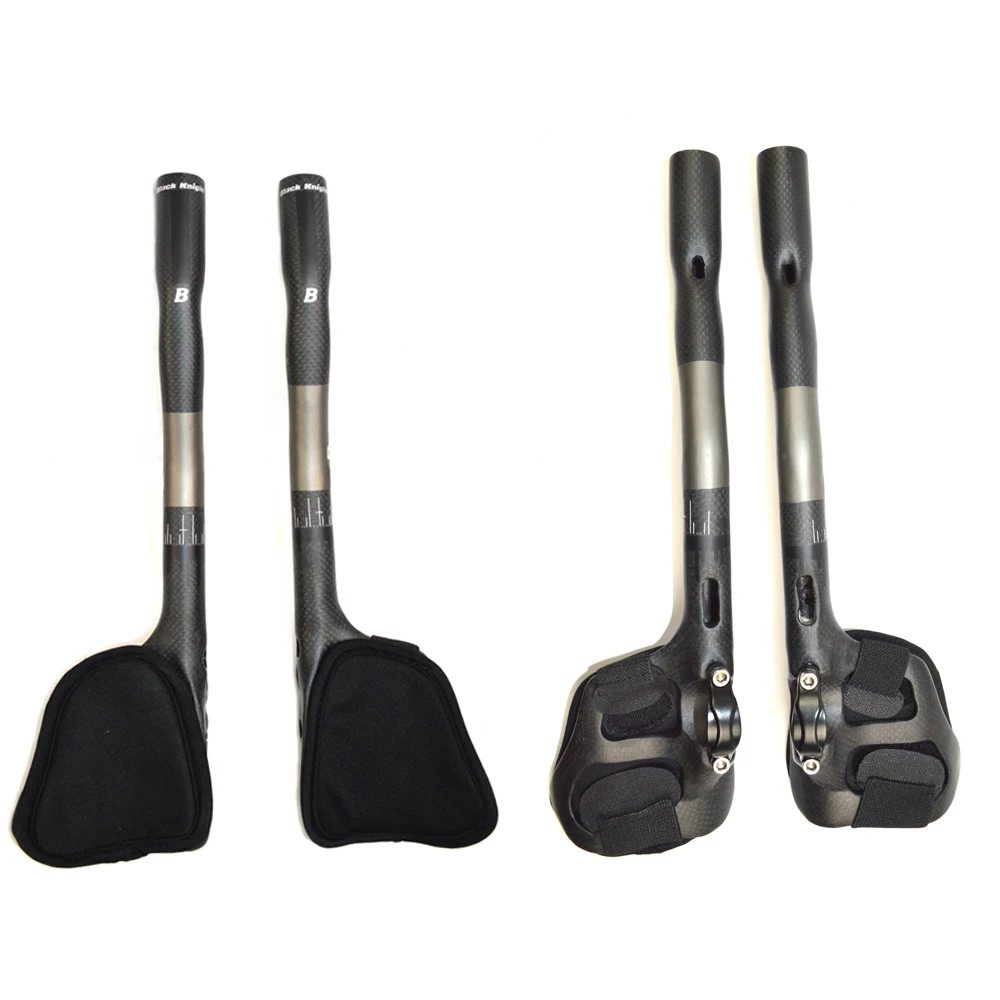 

Black Knight Road Bicycle Rest Bar TT Handlebar Full 3K Carbon Fiber Mountain MTB Bike Bars Cycling Parts 31.8mm With Cushion