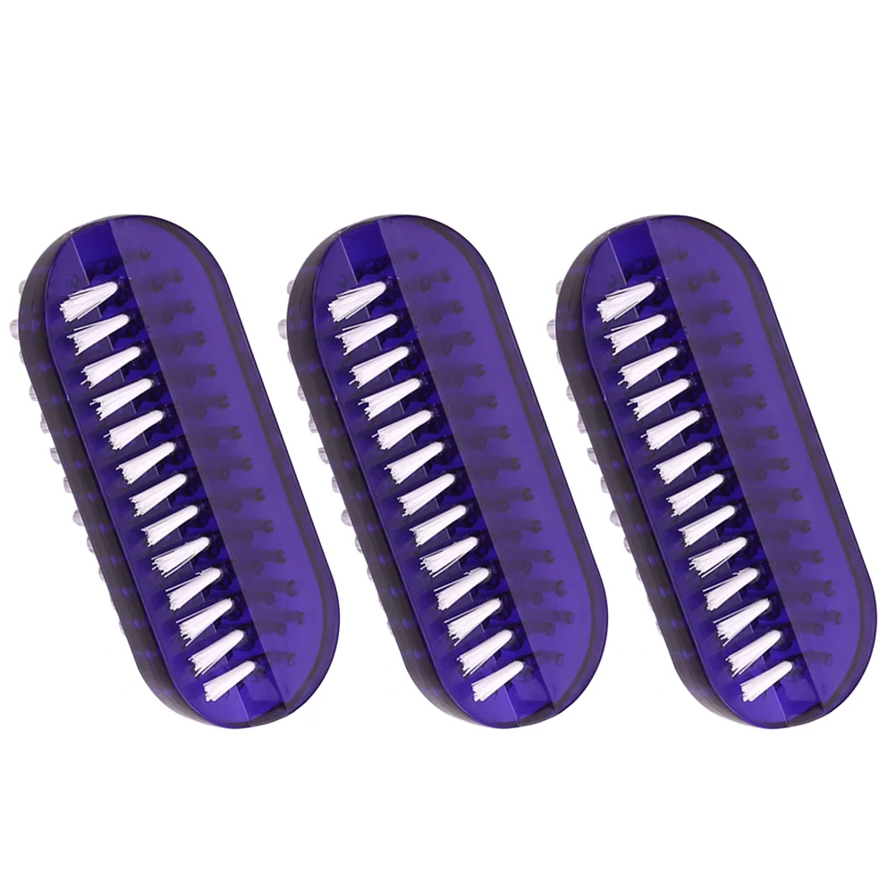 

3 шт., двусторонние щётки для чистки ногтей