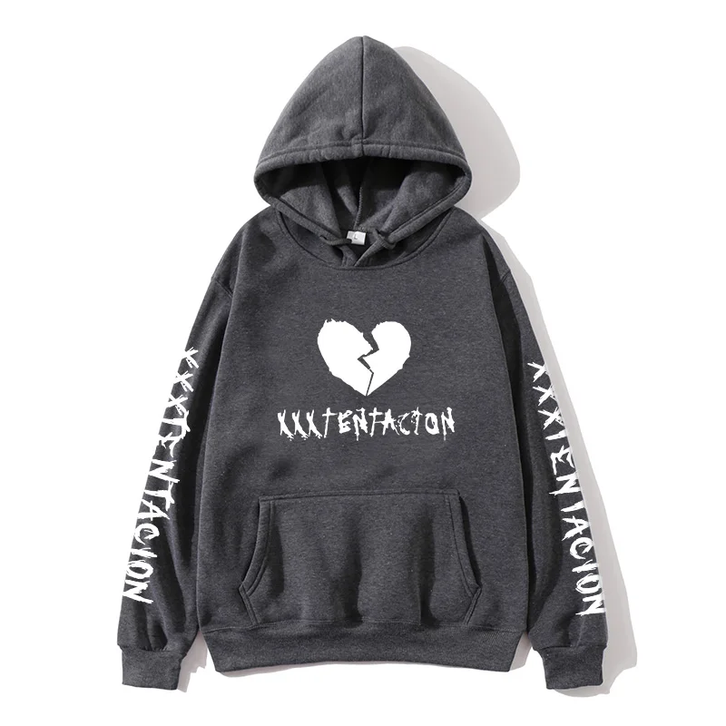 Dark gray LUCKYFRIDAYF XXXTentacion толстовка мужская и женская с капюшоном пуловер уличная Толстовка Sudadeda Hombre Harajuku Ne - Цвет: Dark gray
