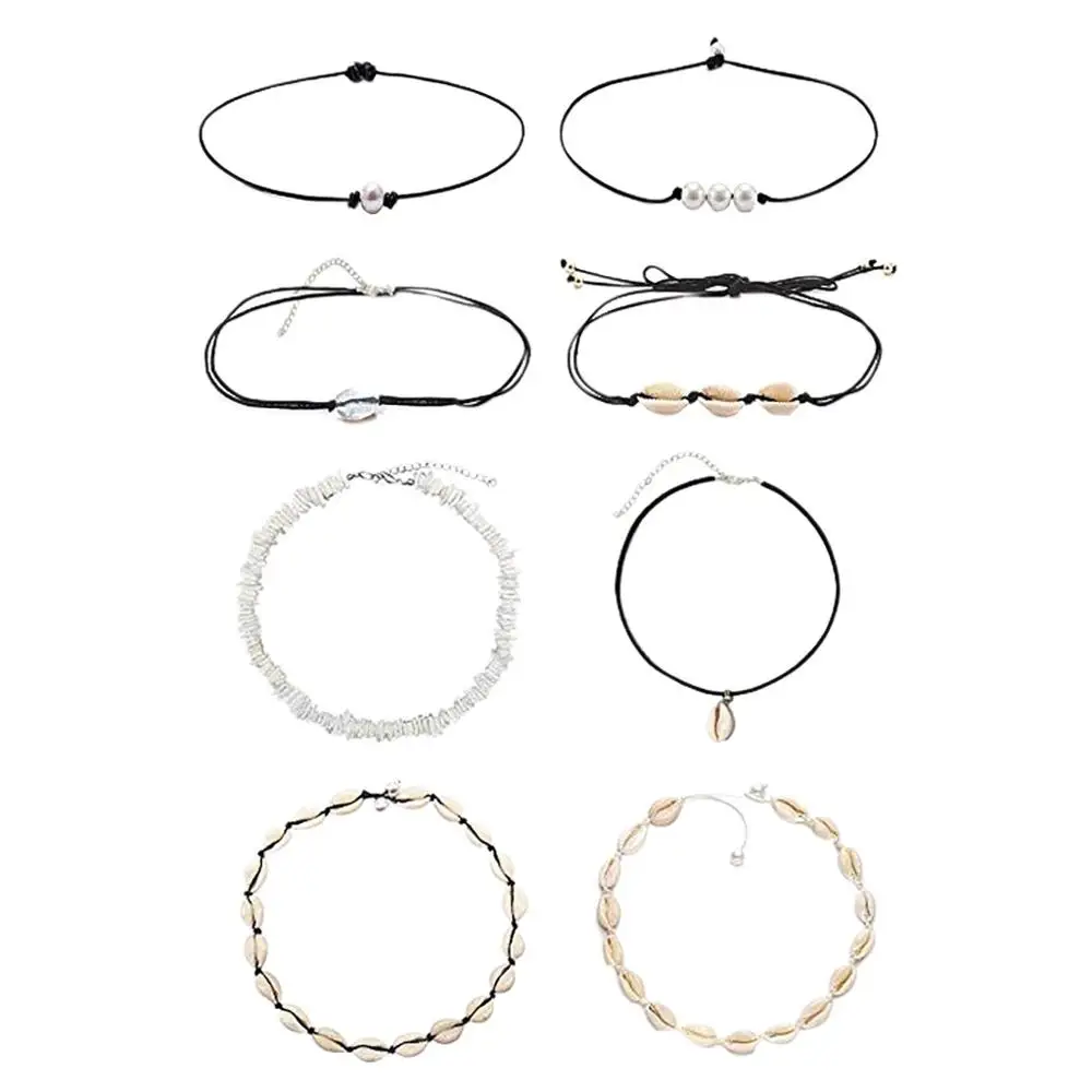 Комплект из ожерелья и пляжной ракушки золотые ракушек ювелирные изделия для