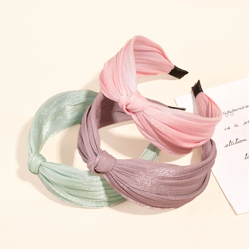 

Summer New Hair Hoop French Romantic Gentle Green Yellow Headdress Multifunctional Practical Face Wash Make-up Yoga Hair Bundle