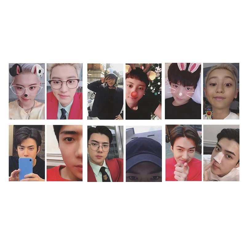 4 шт./компл. экзо CHANYEOL SEHUN самодельные Бумага ЛОМО карта фото плакат HD Фотокарта