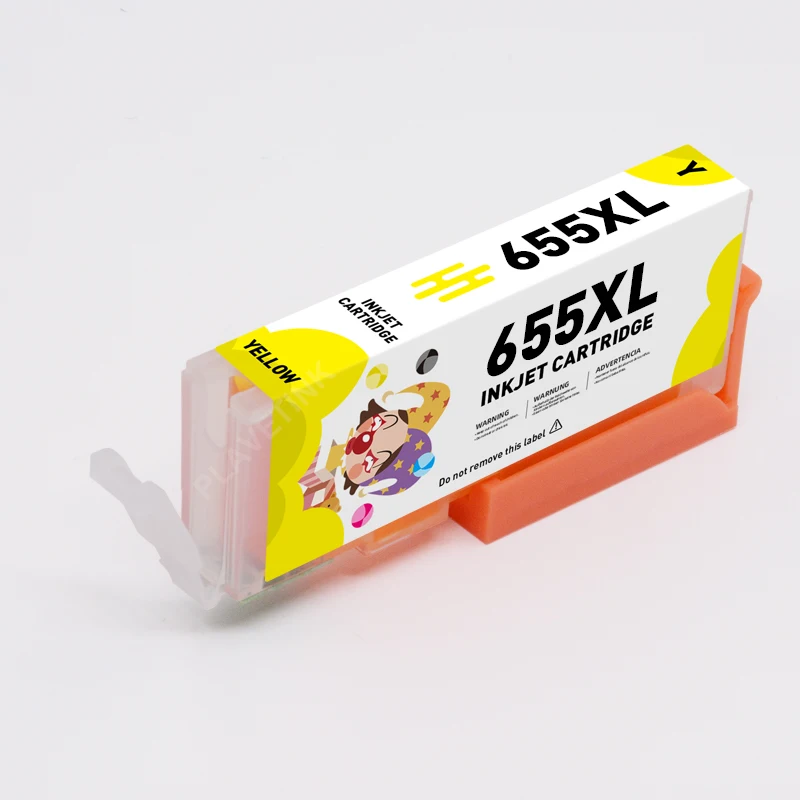 Чернильный картридж Plavetink 655XL 4 цвета для принтера HP 655 XL совместимый с Deskjet 4615 4625 3525