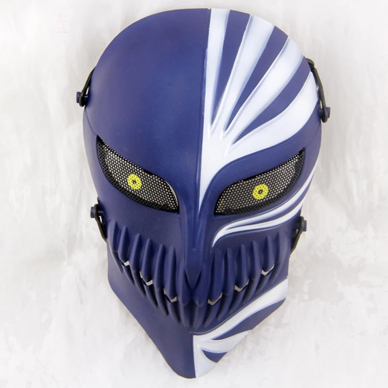 Death Ichigo Kurosaki Bleach Full Face Tactical Mask Skull Cosplay Halloween Wargame Military Army Airsoft Paintball Masks