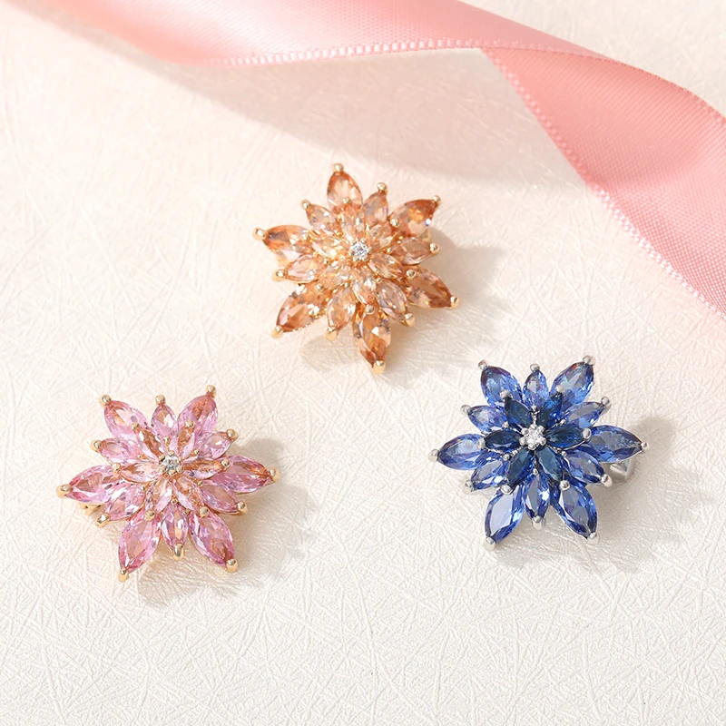 Новинка 2020 модная брошь в виде цветка циркониевые булавки броши для женщин и