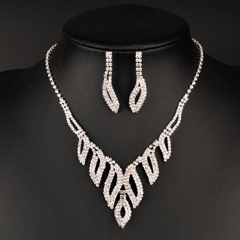 Модные наборы ювелирных украшений в стиле барокко с кристаллами форме капли воды