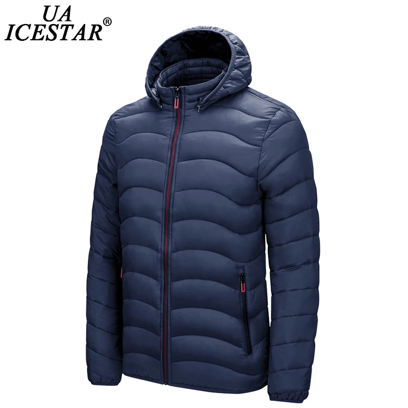

UAICESTAR брендовая зимняя теплая парка с капюшоном, мужская куртка, модные повседневные весенние куртки, мужские ветрозащитные парки на молнии...
