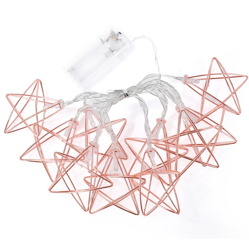 Ретро Фея металлический вырез звезды геометрической формы капля батарея