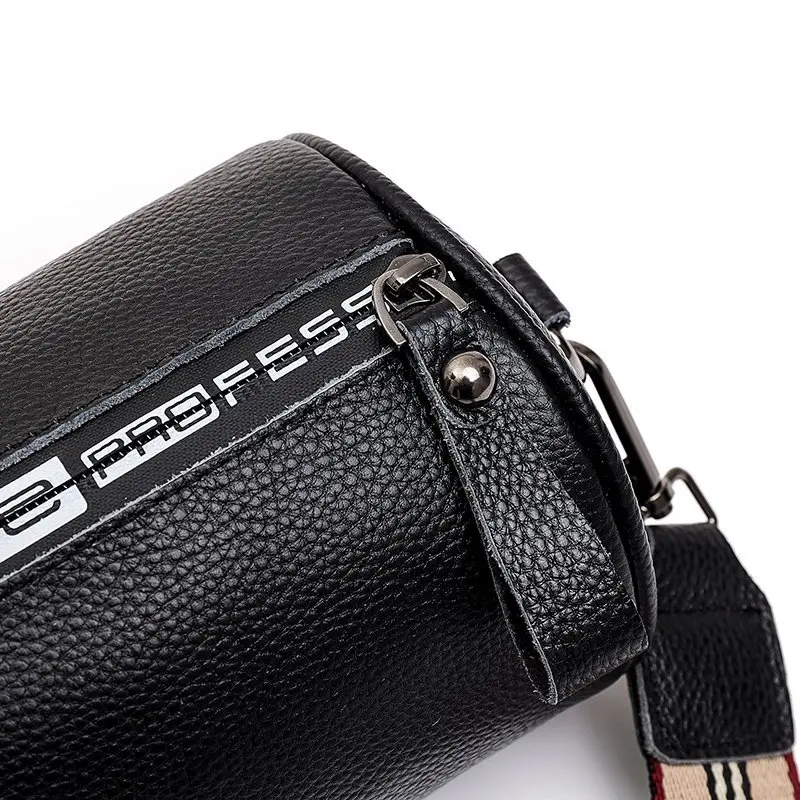

2021 New Fashion Barrel-shaped women's bags Shoulder bags Brand Luxury lady handbags women Cowhide Messenger Bag