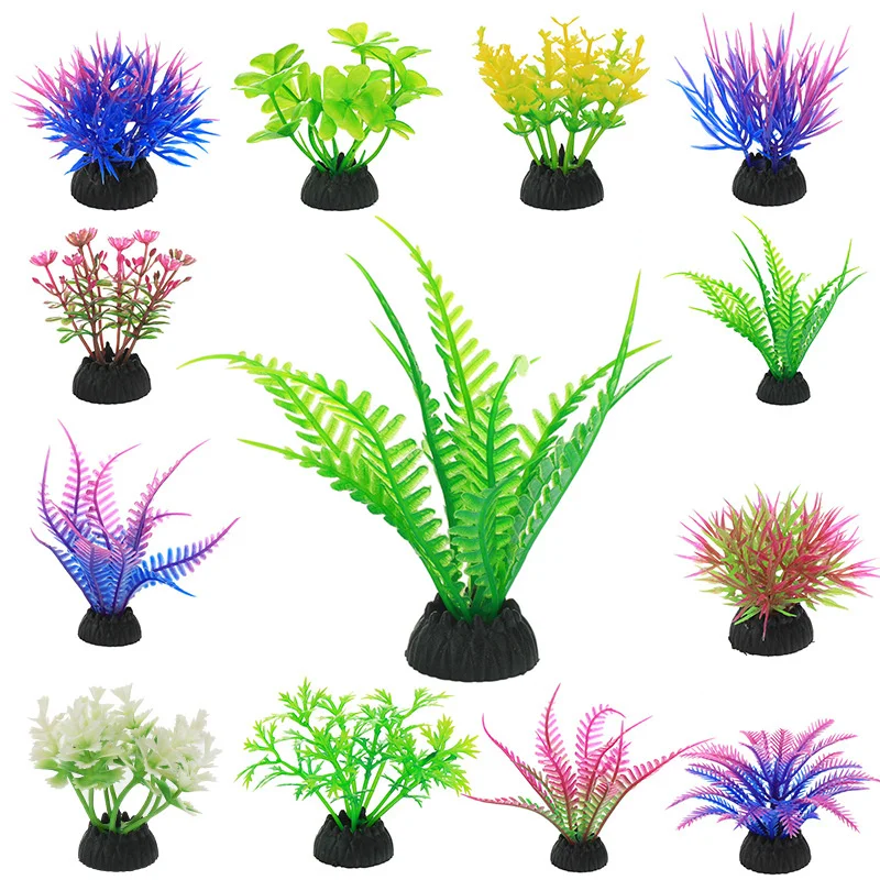 

Plastic Water Plant Grass Aquarium Decorations Plants Fish Tank Grass Flower Ornament Decor Aquatic Accessories