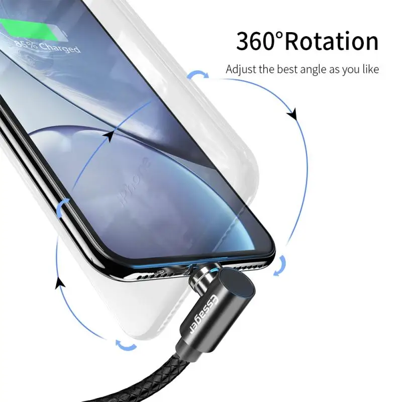 Магнитный кабель Essager 1 м 2 Micro Usb Type C быстрая зарядка магнитное зарядное