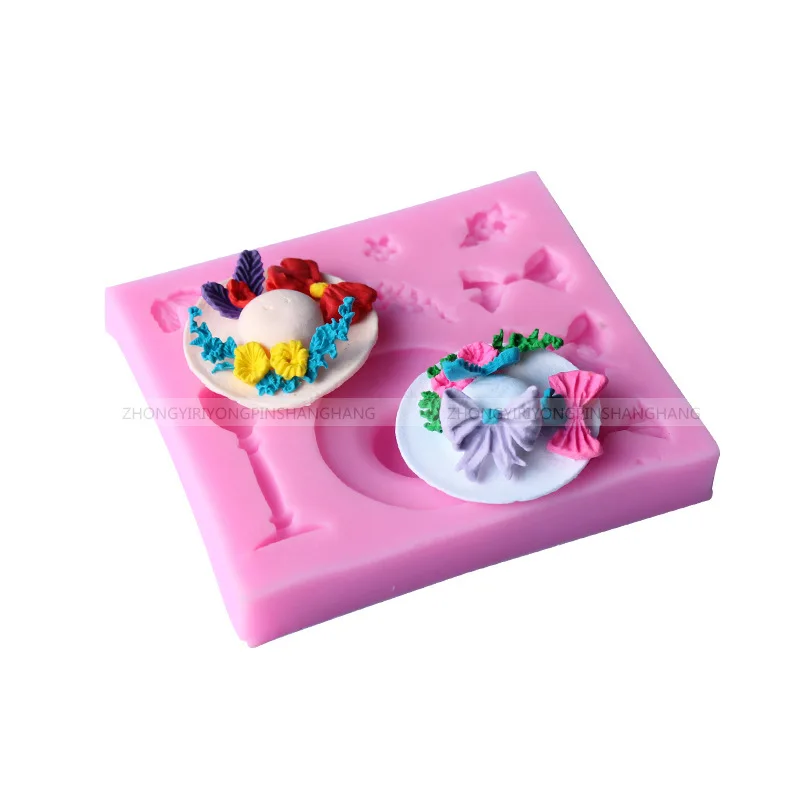 

DIY cake mold hat flower fondant Baking decoration liquid silicone mold