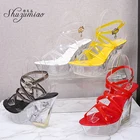 Сандалии shudou AO женские на танкетке, элегантные босоножки с перекрестными ремешками, Высокий Каблук 10,5 см, свадебная обувь, лето