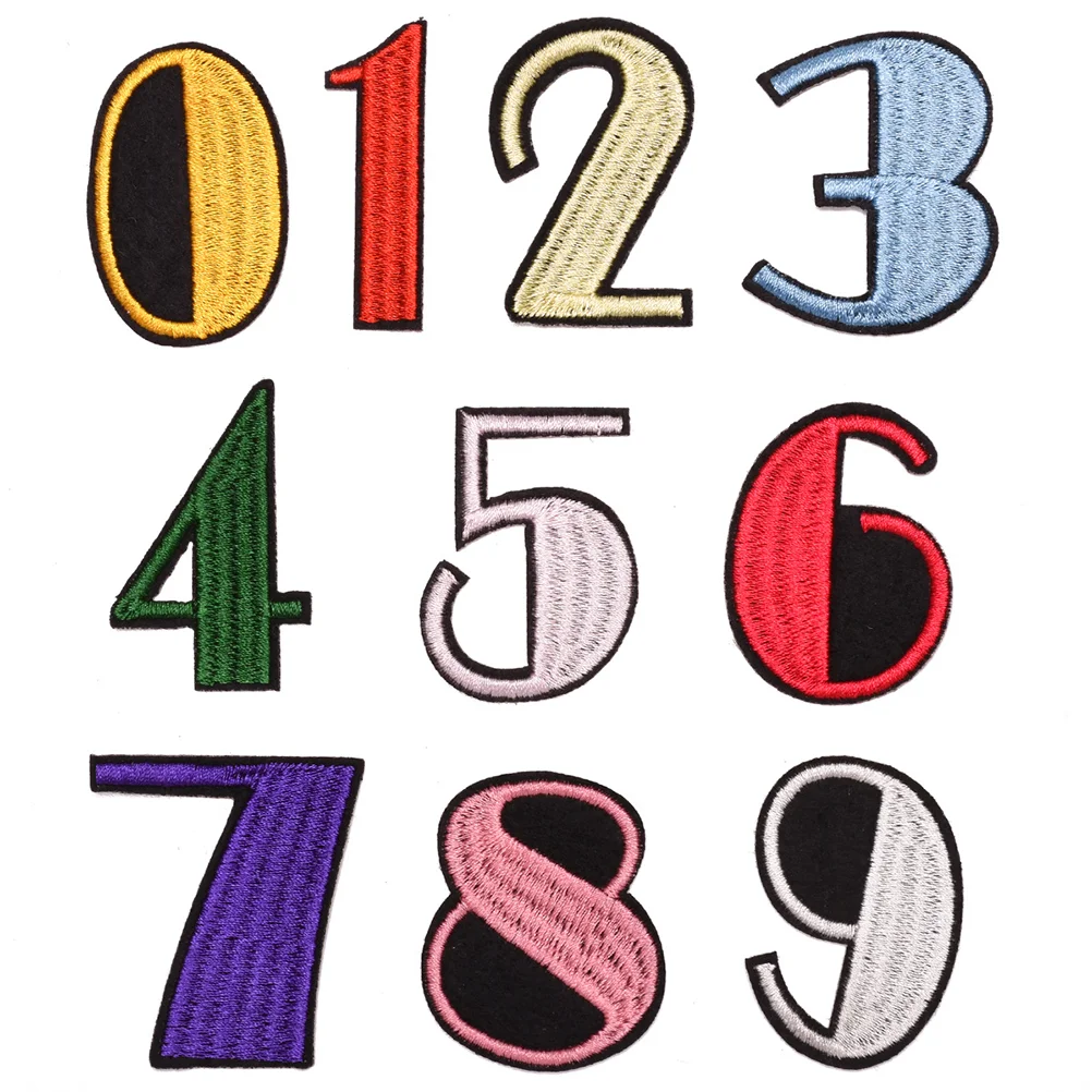 

Pcs DIY Sew Decoration Appliques Stickers Modern Numbers Embroidery Patches for Clothes Dress Hat Jeans Repairing