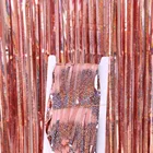 2 м металлические декорации мишура фольга бахрома занавески для дня рождения свадьбы помолвки Baby Shower новый год для праздников и вечеринок украшения