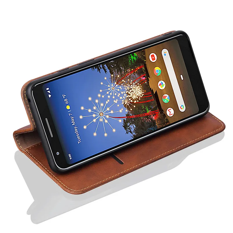 Флип-чехол для телефона Google Pixel 3A XL чехол из искусственной кожи с отделениями карт