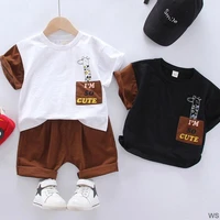 2pcs kids t shirt shorts set baby boy girl cotton outfits childrens clothing suits toddler clothes