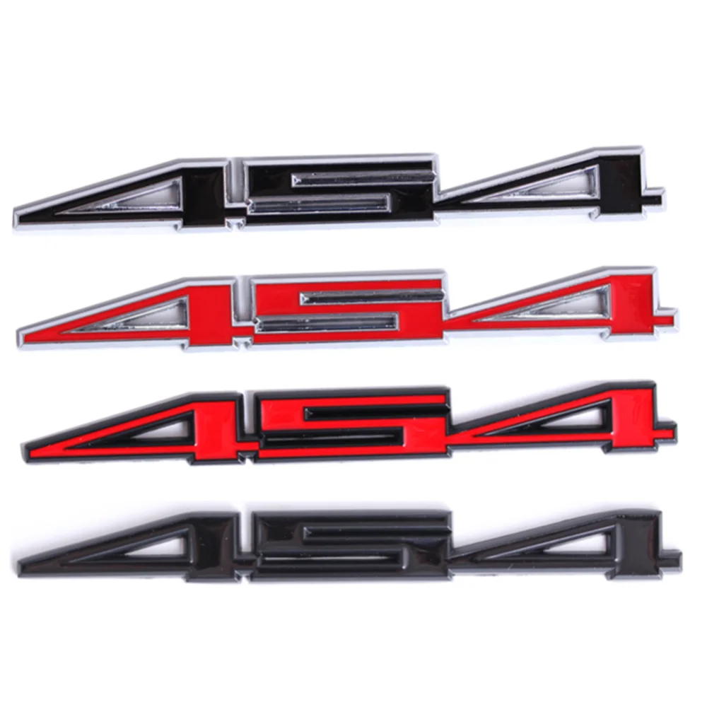 

2Pcs 454 Letters Emblem Car Fender Body Rear Badge Nameplate Stickers for El Camino Chevelle Corvette Accessories
