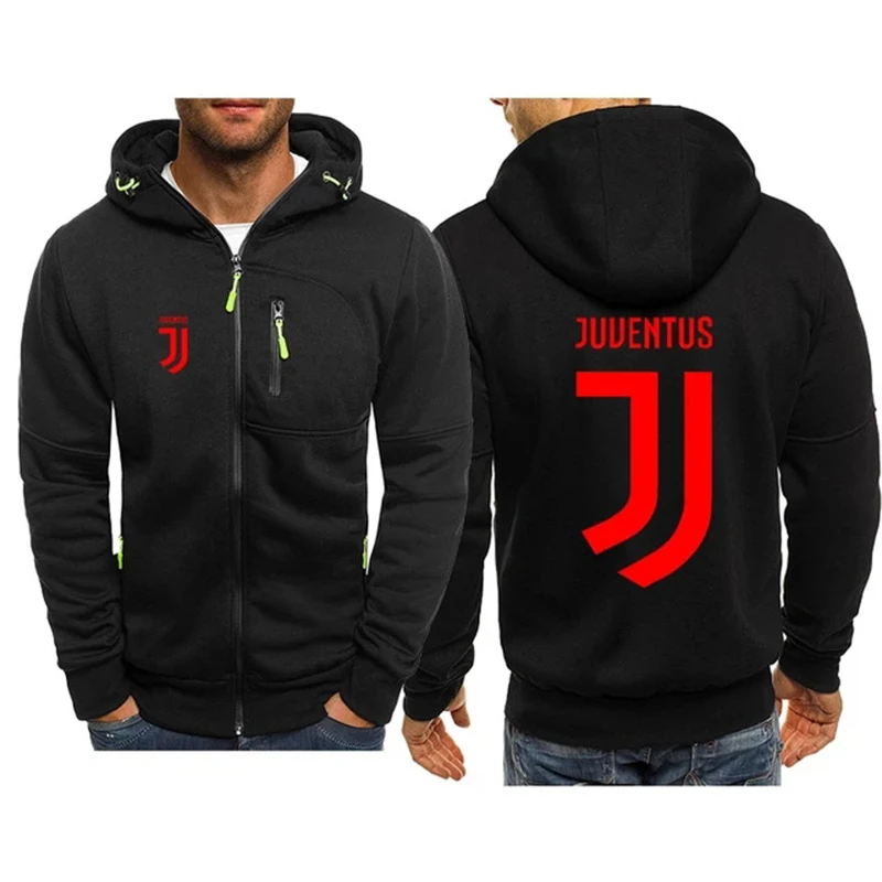 

2021 men's jacket, warm zipper sports hooded jacket, printed hooded sweatshirt jacket, large size suitable for fitness
