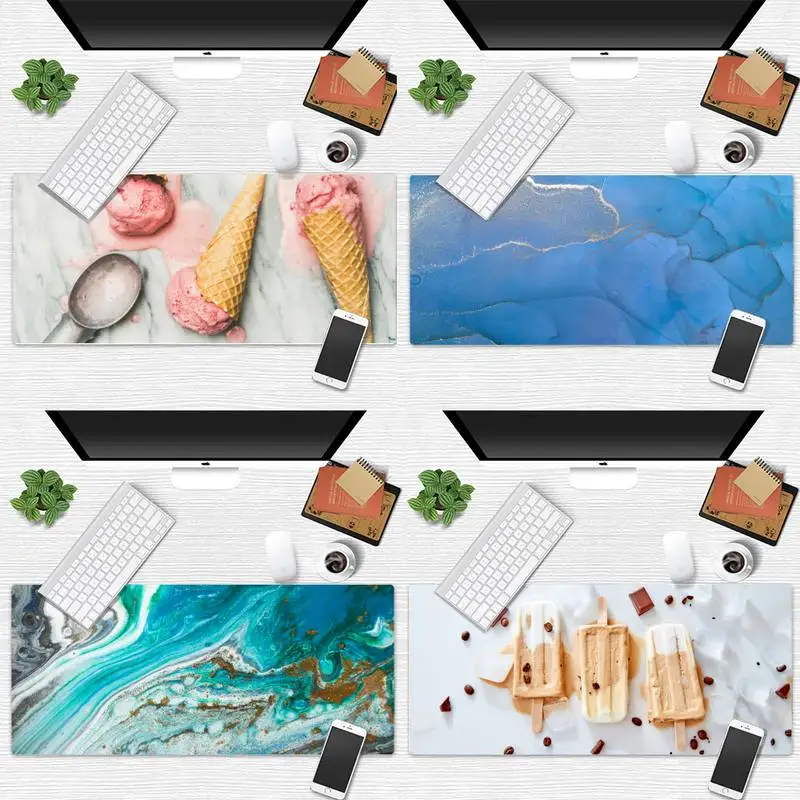 

Резиновый прочный коврик для мыши под мрамор, Настольный коврик для мыши, большой коврик для мыши для офиса и работы, нескользящий коврик дл...