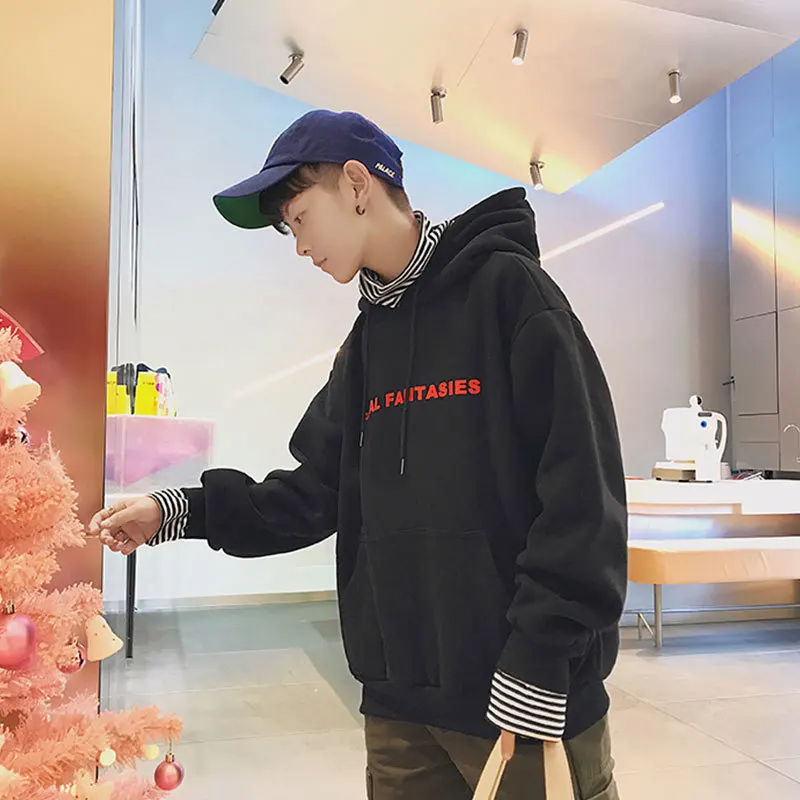 Liketkit мужские повседневные толстовки 2019 с принтом большие размеры флис толстые