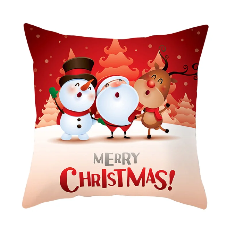 1 шт. 45*45 см Санта-Клаус Merry Christmas Наволочки Чехол новогодний домашний диван Автомобильная подушка Декоративные Чехлы для подушек